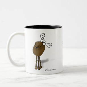 DON'T MOOSE WITH MY MUG!!! Two-Tone COFFEE MUG