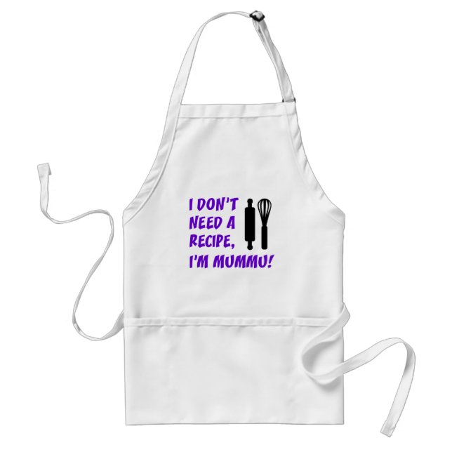 Don't Need A Recipe Mummu Finnish Grandmother Adult Apron (Front)