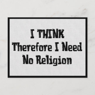 Don't Need Religion Postcard