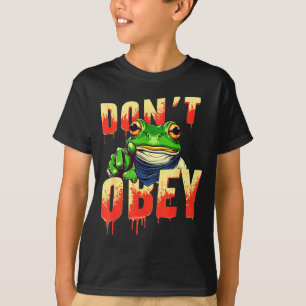 Don't Obey Rtland Vintage Funny Frog Resist Emwer  T-Shirt