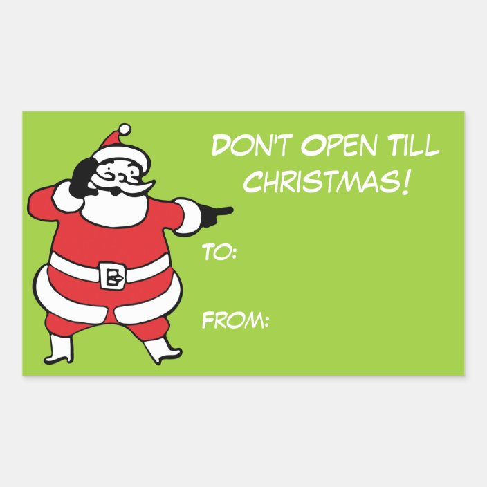 Don't Open Till Christmas Stickers | Zazzle.com