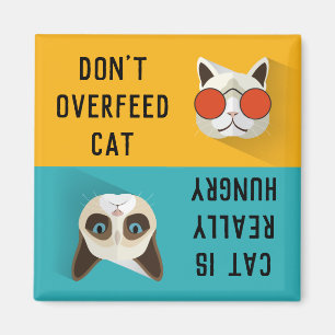 DON'T OVERFEED CAT cool Note Cat Feeding Time Magnet