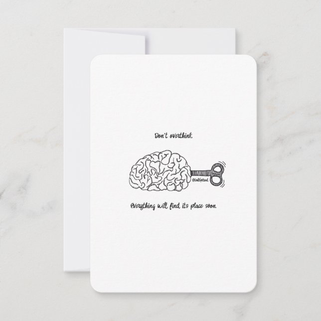 Don't Overthink, It's Okay - Flat Card (Front)