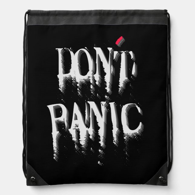 Don't Panic.b Drawstring Bag (Front)