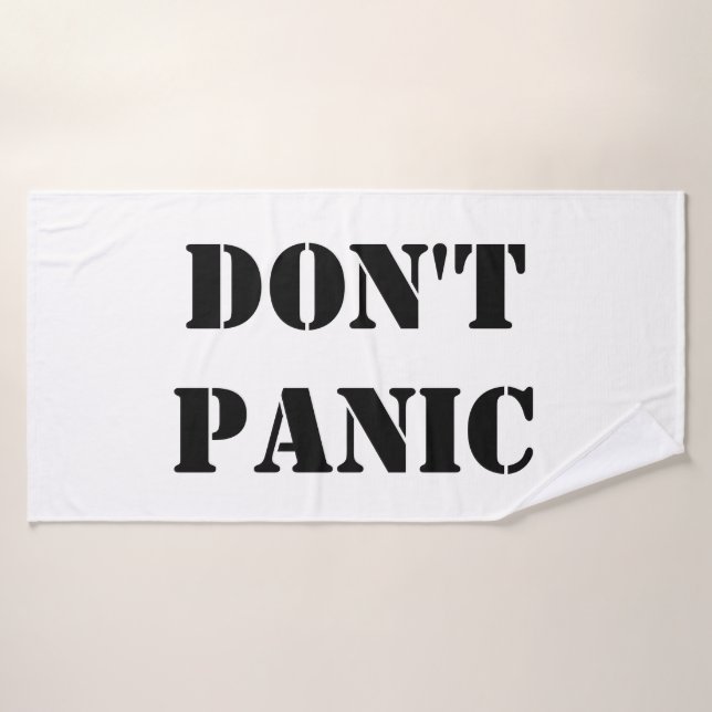 Don't Panic Bath Towel (Bath Towel)