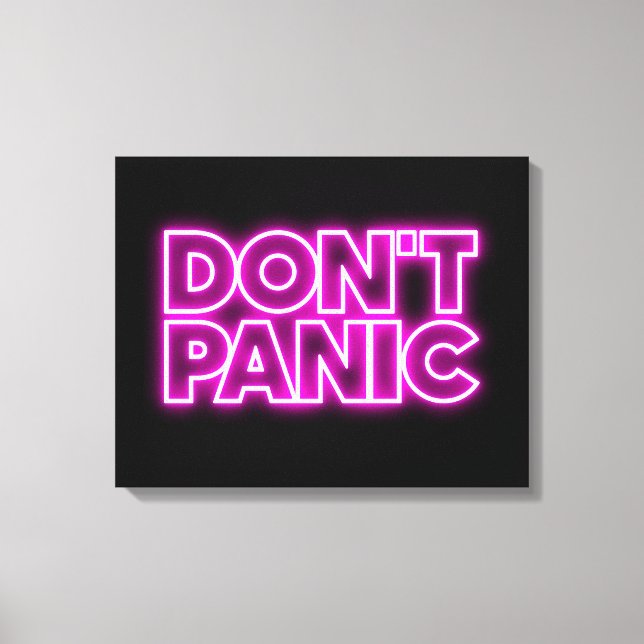 Don't Panic Canvas Print (Front)