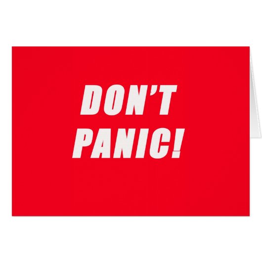 don't panic cards (Front Horizontal)