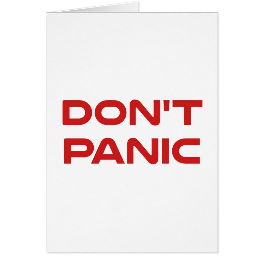 Don't Panic Cards (Front)