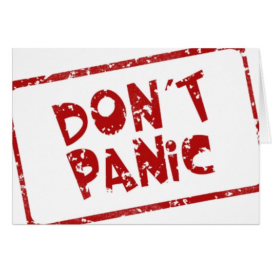 Don't Panic Cards (Front Horizontal)