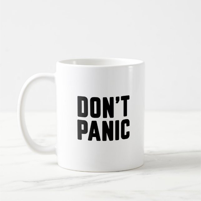 Don't panic coffee mug (Left)