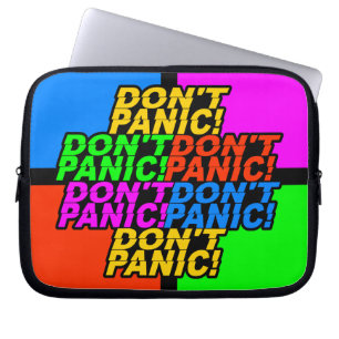 Don't Panic! custom laptop sleeve