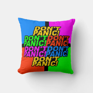 Don't Panic! custom throw pillow