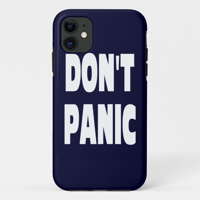 Don't Panic Dark Blue IPhone 5 Case (Back)