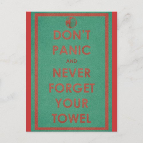 Dont Panic Funny Design Postcard