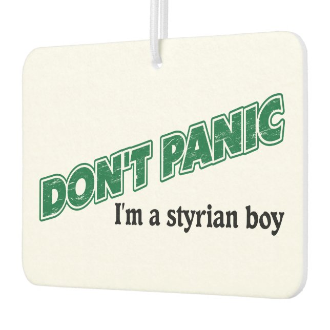 Dont panic, i´m a styrian boy Steiermark Air Freshener (Left)