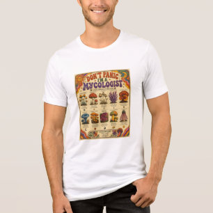 Dont Panic Im A Mycologist Retro Mushroom Chart Tri-Blend Shirt