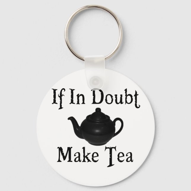 Don't panic - make tea! keychain (Front)