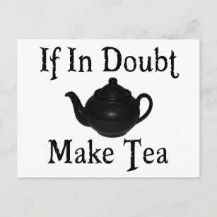 Don't panic make tea! postcard