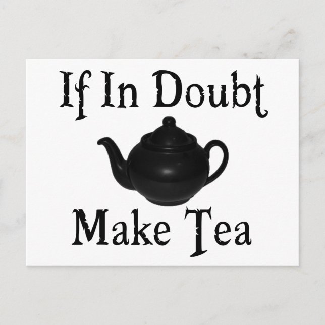 Don't panic - make tea! postcard (Front)