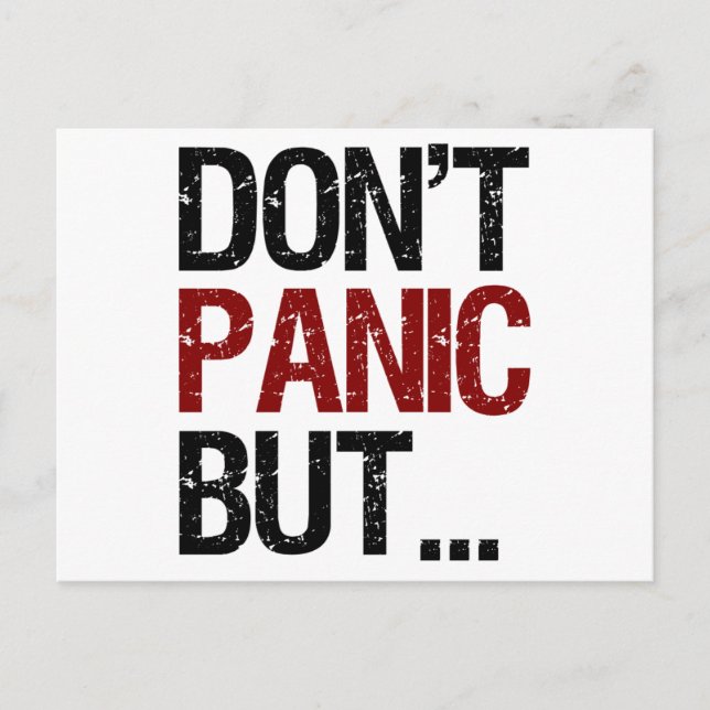 Don't Panic Postcard (Front)