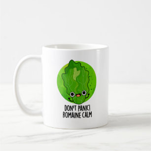 Don't Panic Romaine Calm Funny Veggie Pun  Coffee Mug