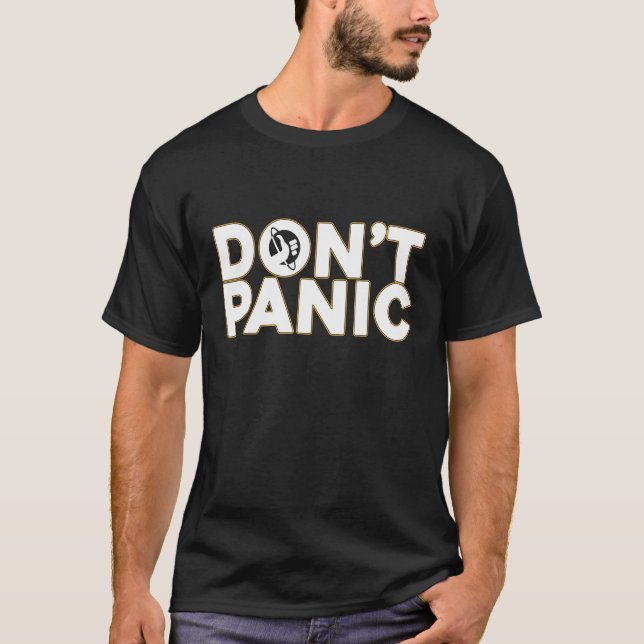 Don't Panic Vintage Distressed Awsome T-Shirt (Front)