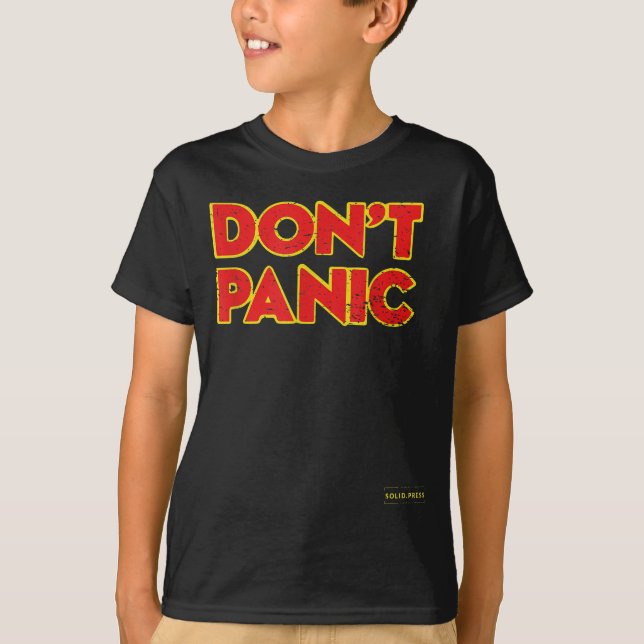 Don't Panic Vintage Distressed Shirt  (Front)