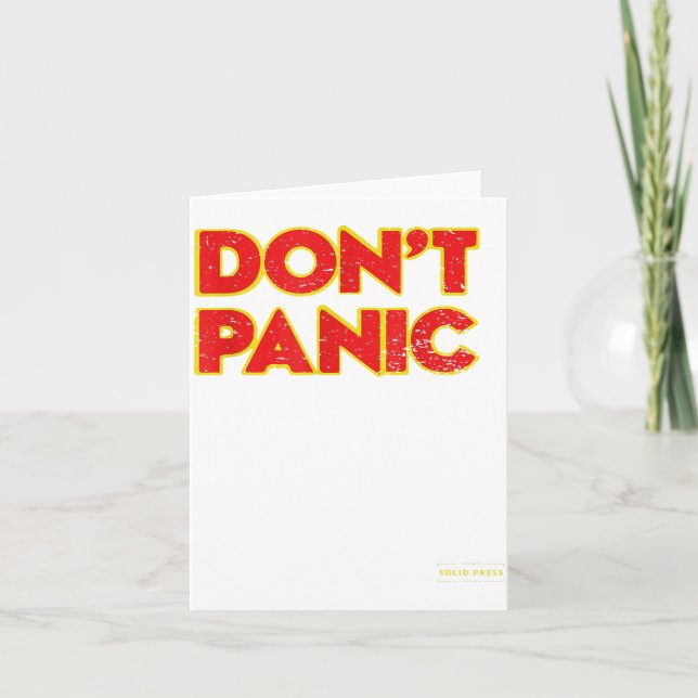 Don't Panic Vintage Distressed Shirt  Card (Front)