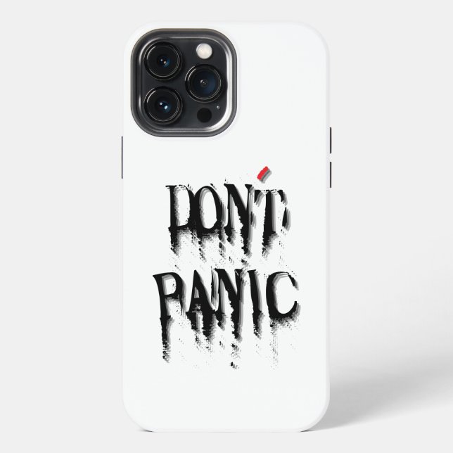 Don't Panic.w Iphone Case (Back)