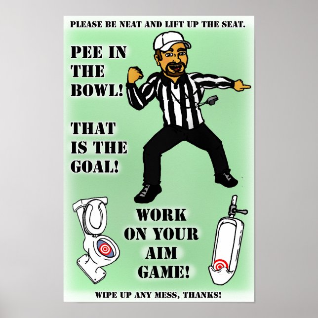 Don't Pee on the Seat poster for men boys (Front)