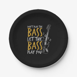 Don't Play The Bass Let The Bass Guitar Paper Plates