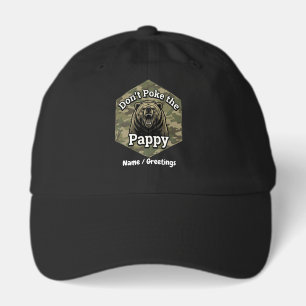 Don't Poke the Pappy Funny Rugged Grizzly Bear Hat