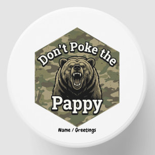Don't Poke the Pappy Funny Rugged Grizzly Bear Mini Candle Favors