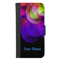 Don't POP Multicolored Bubbles Personalized NAME iPhone 8/7 Wallet Case