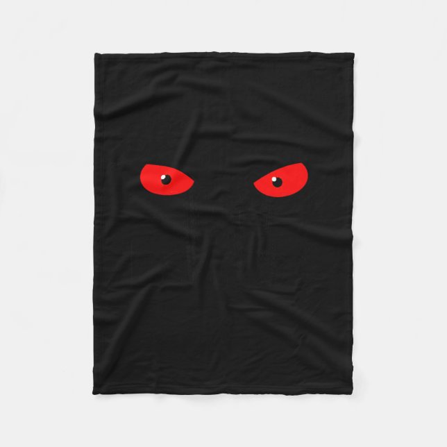 Don't Push My Buttons_ Red Eyes _ Sarcastic Attitu Fleece Blanket (Front)