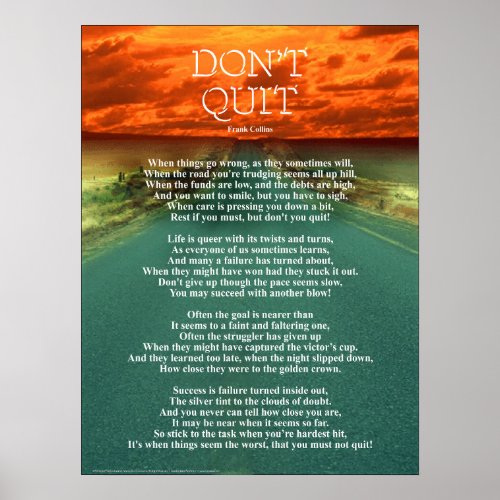 Dont Quit _ 18x24 Poster