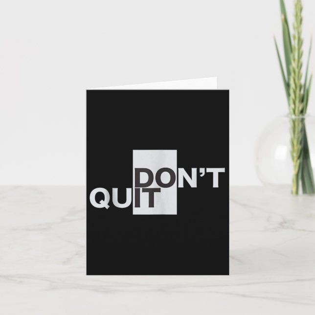 Dont Quit Do It Motivation Tank Top  Card (Front)