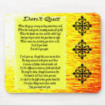 Don't Quit Mouse Pad<br><div class="desc">Don't Quit Inspirational poem</div>