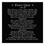 Don't Quit Poem 20 x 20 art poster Don't Quit Poem 20 x 20 art poster