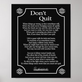 Don't Quit Poem -- 8 X 10 Print by ImpressImages at Zazzle