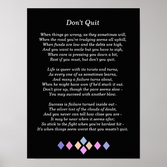 Image result for don't you quit poem