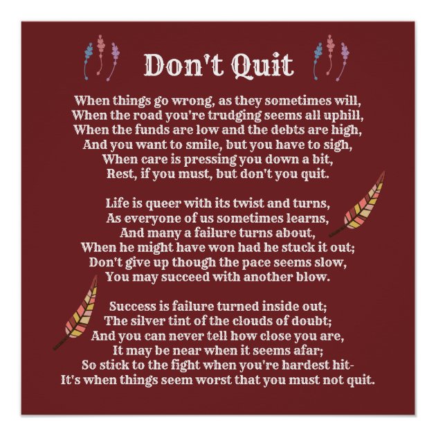 dont quit poem spanish