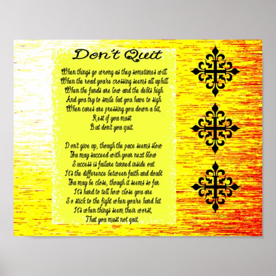 dont quit poem poster