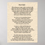 Don't Quit poem - poster
