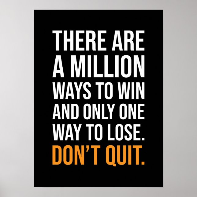 Don't Quit Poster (Front)