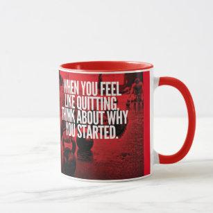 No Excuses Gym Fitness Motivational Quote Coffee Mug by Creative Ideaz