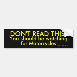 DON'T READ THIS! BUMPER STICKER