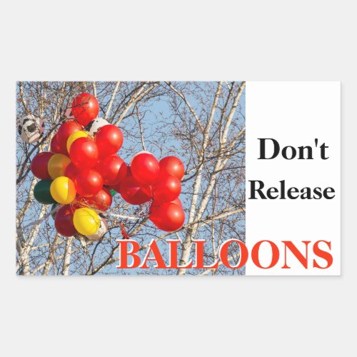 Dont Release BALLOONS Rectangular Sticker