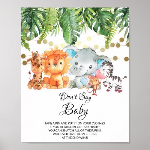 Dont Say Baby Game Poster