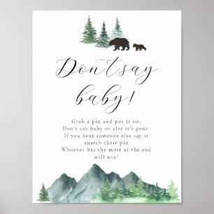 Don't Say Baby Game Sign